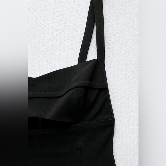 Zara dress little black balloon cut out fitted bodycon evening cocktail party - Picture 14 of 16